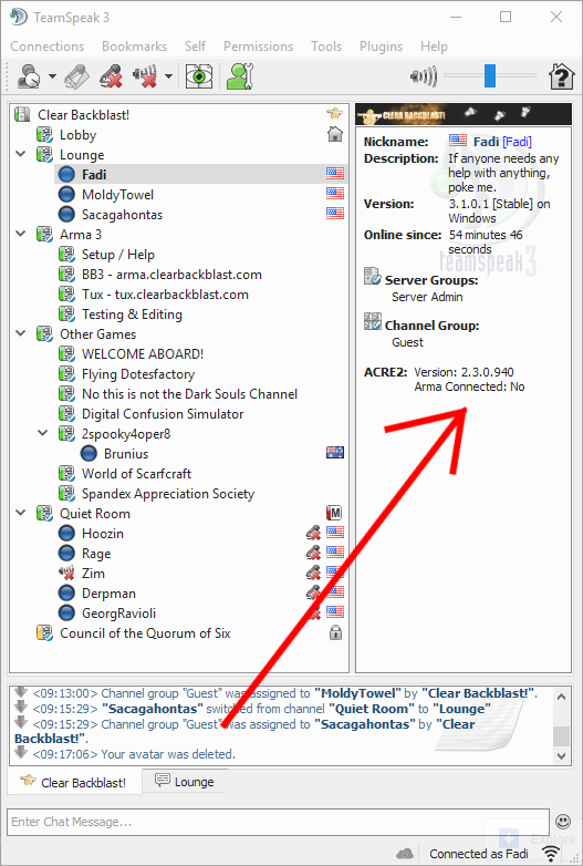 teamspeak encryption backup key